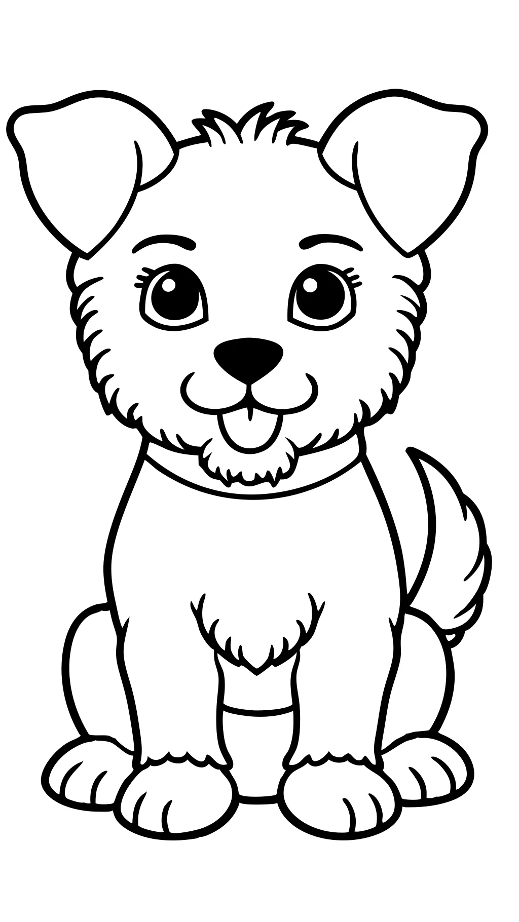 coloriage de chien de chiot